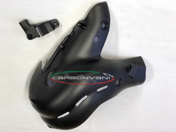 Carbonvani - Ducati Panigale / Streetfighter V4 / S / Speciale Carbon Fiber Exhaust Collector Guard Kit (OE Euro 4 Exhaust) Carbonvani - Ducati Panigale / Streetfighter V4 / S / Speciale Carbon Fiber Exhaust Collector Guard Kit (OE Euro 4 Exhaust)